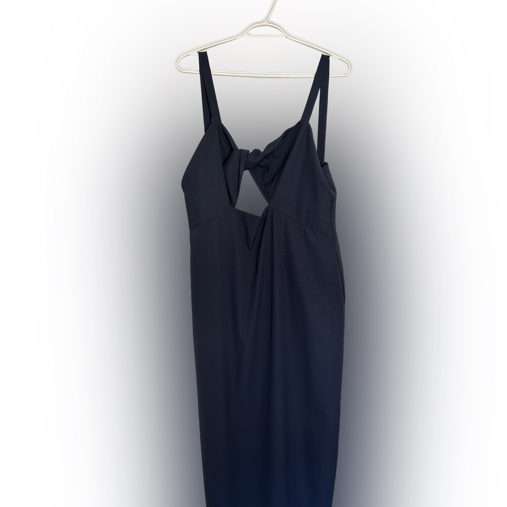 BHLDN Evonne size 12 navy blue formal dress with cute cut out